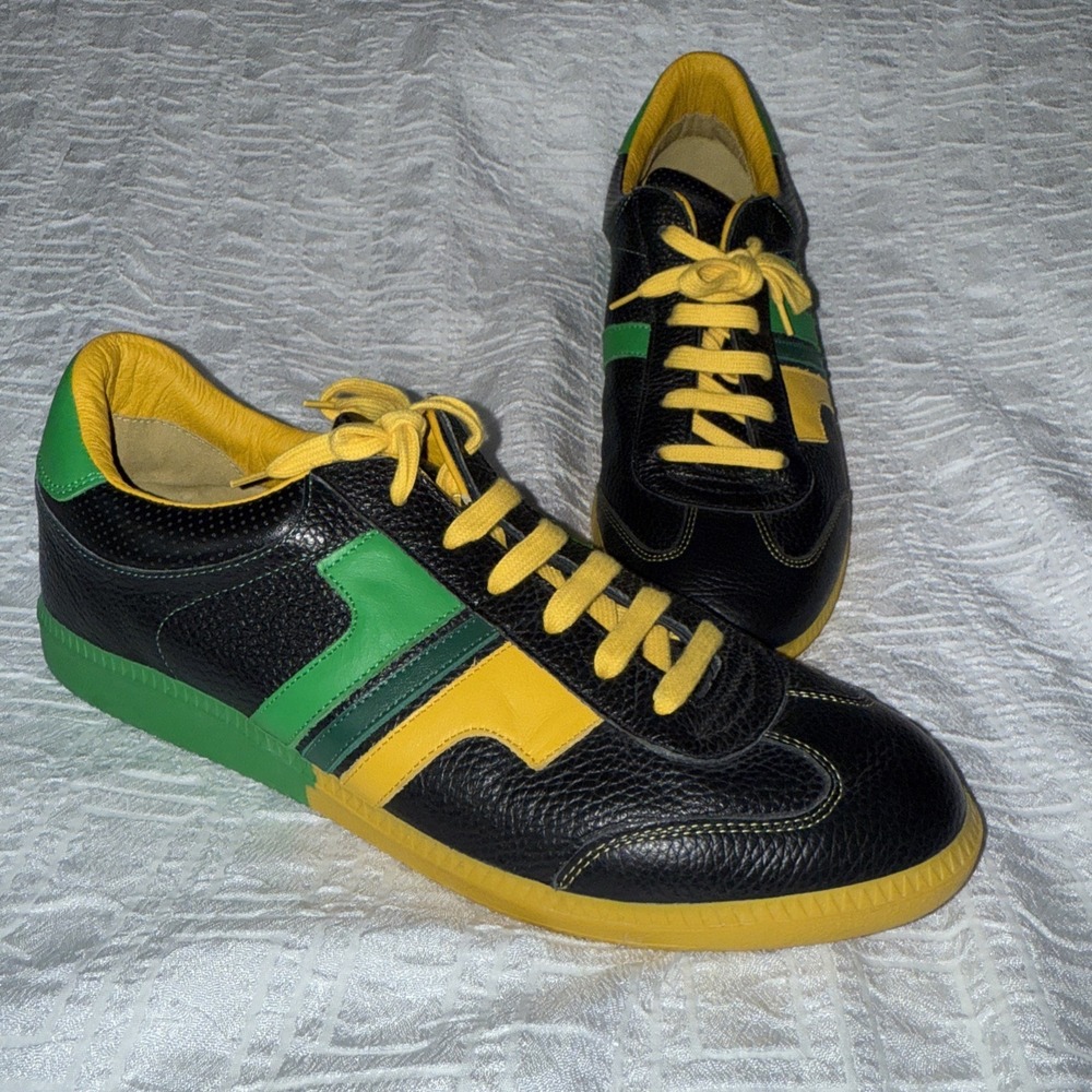 Rare Tisza Men's Soccer Loafers Brazil Green Yellow Sz 11.5 Eu 45 World Cup - Picture 3 of 6